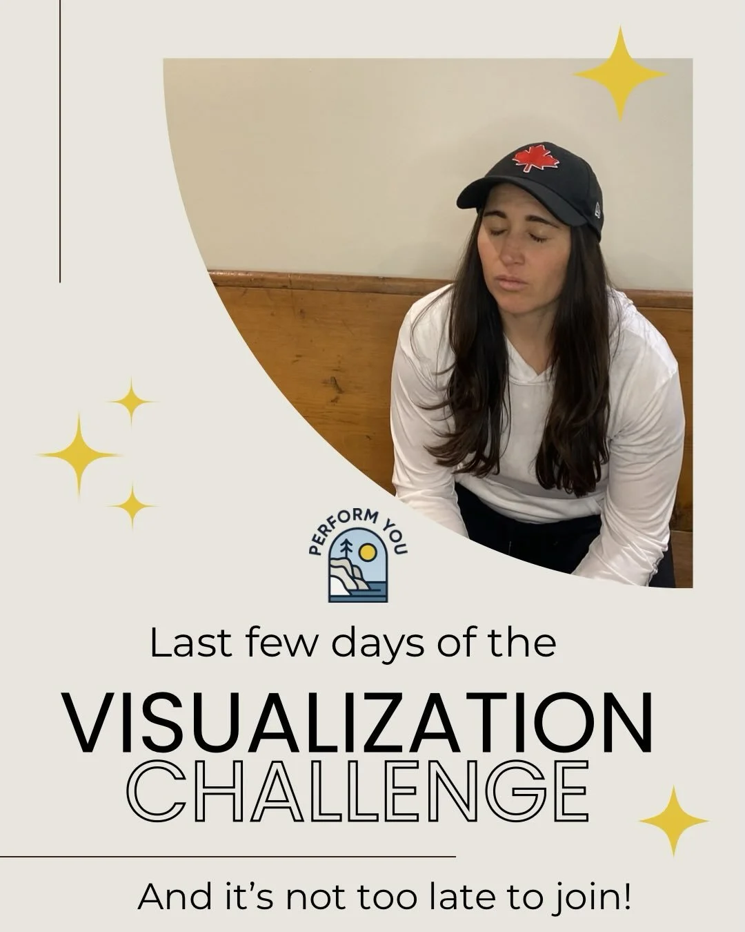 Last few days of the April Visualization Challenge &mdash; and it&rsquo;s not too late to join! ✨

Two ways to join:
1. @activelifeconditioning members:
 &bull; Sign the whiteboard outside the gym each time you visualize. ✅

2. Not an Active Life mem