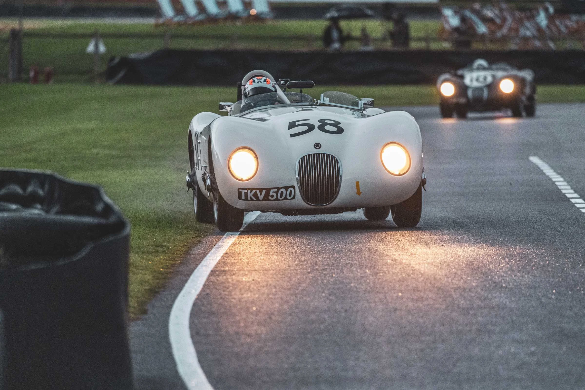 Marcel Fassler racing the ex-Masten Gregory C-type at Goodwood