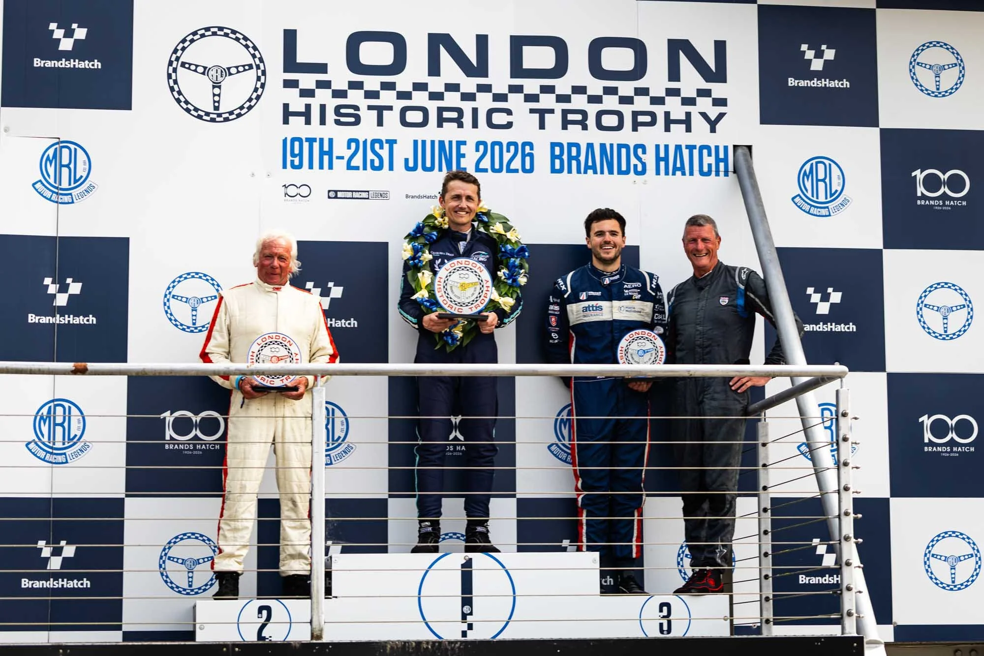 CKL LISTER LONDON HISTORIC TROPHY BRANDS HATCH 2026 PODIUM