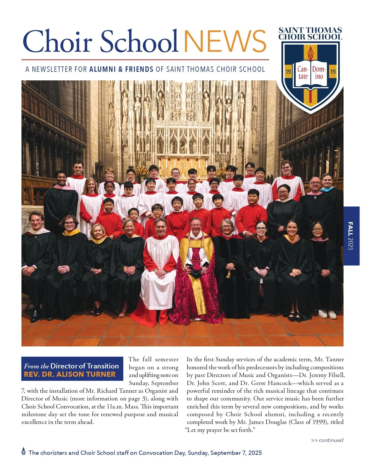Choir School News: Fall 2025