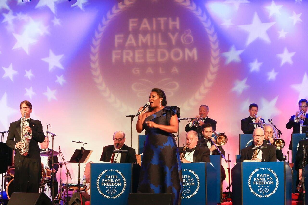 Mary was honored to then perform at the 2018 Values Voter Summit “Faith, Family, &amp; Freedom” Gala with the Fairfax Swing Band