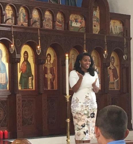 2017, Mary was blessed to perform one her favorite hymns, “Amazing Grace,” for the morning worship  service at The Dormition of the  Virgin Mary Greek Orthodox Church of the Hamptons.