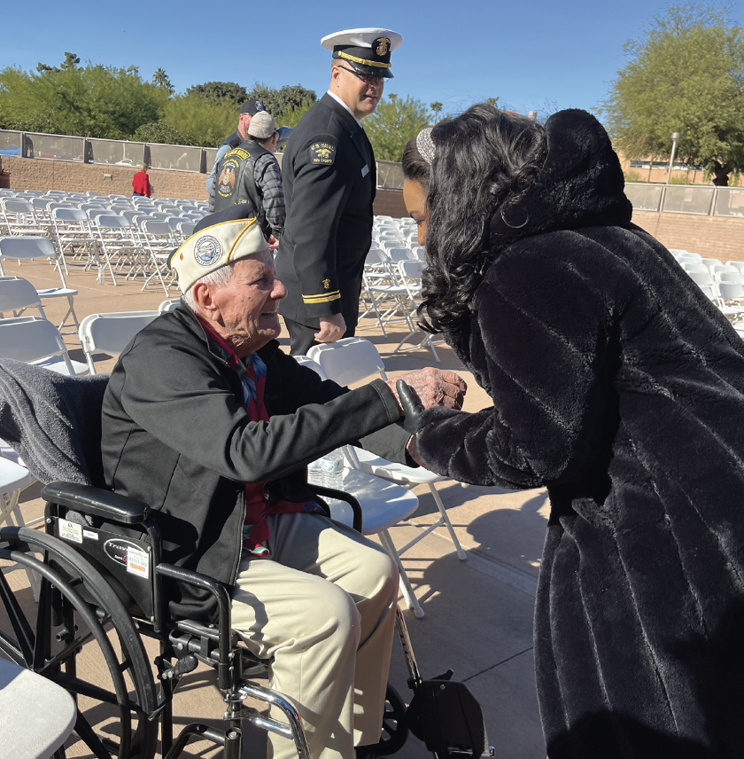 December 9th, 2023, Mary performed for the 2023 Pearl Harbor Commemoration Ceremony in Phoenix, Arizona. Mary thanked World War II veteran and Pearl Harbor  survivor Ed Miklavcic, Sr. for his service.