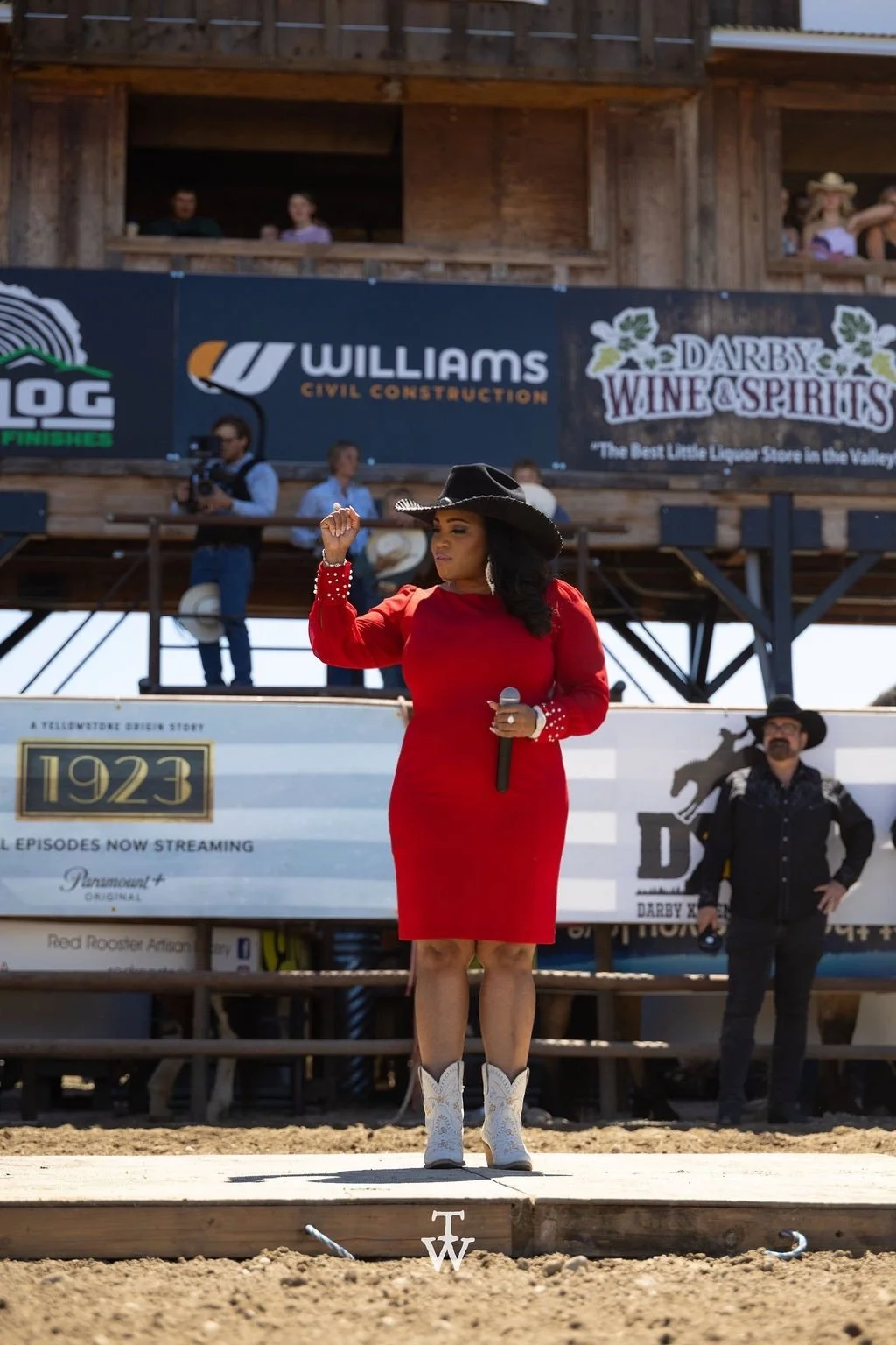 June 8th, 2025, Mary performed at the Professional Rodeo Cowboys Association (PRCA) Yellowstone Darby Xtreme Bareback Finals in Darby, Montana. The largest Bareback competition in the world!