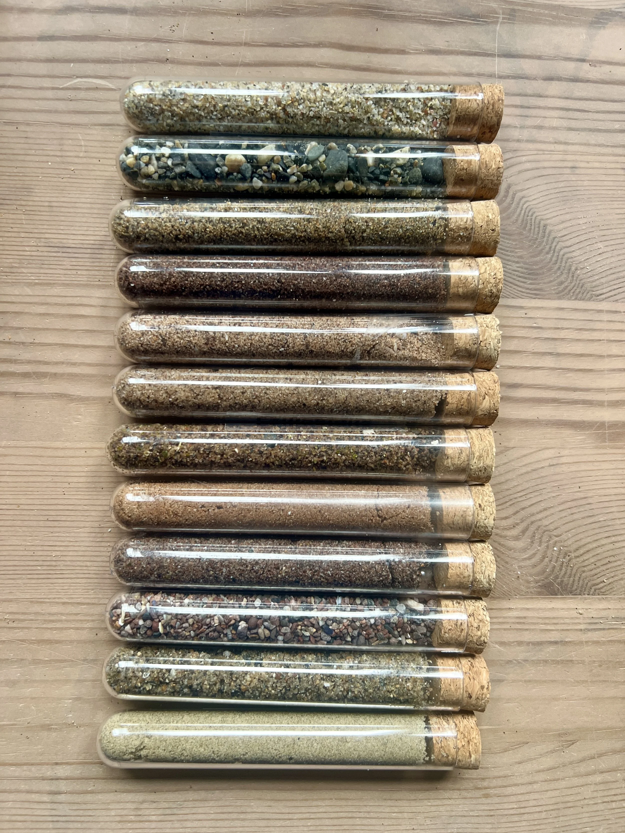 Sands collected from the South West