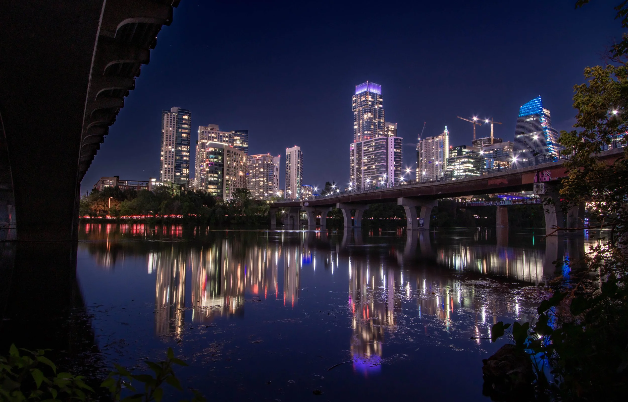 Downtown Austin Skyline-urban landscape photography-night long exposure photography-Stephanie Saldivar.jpg