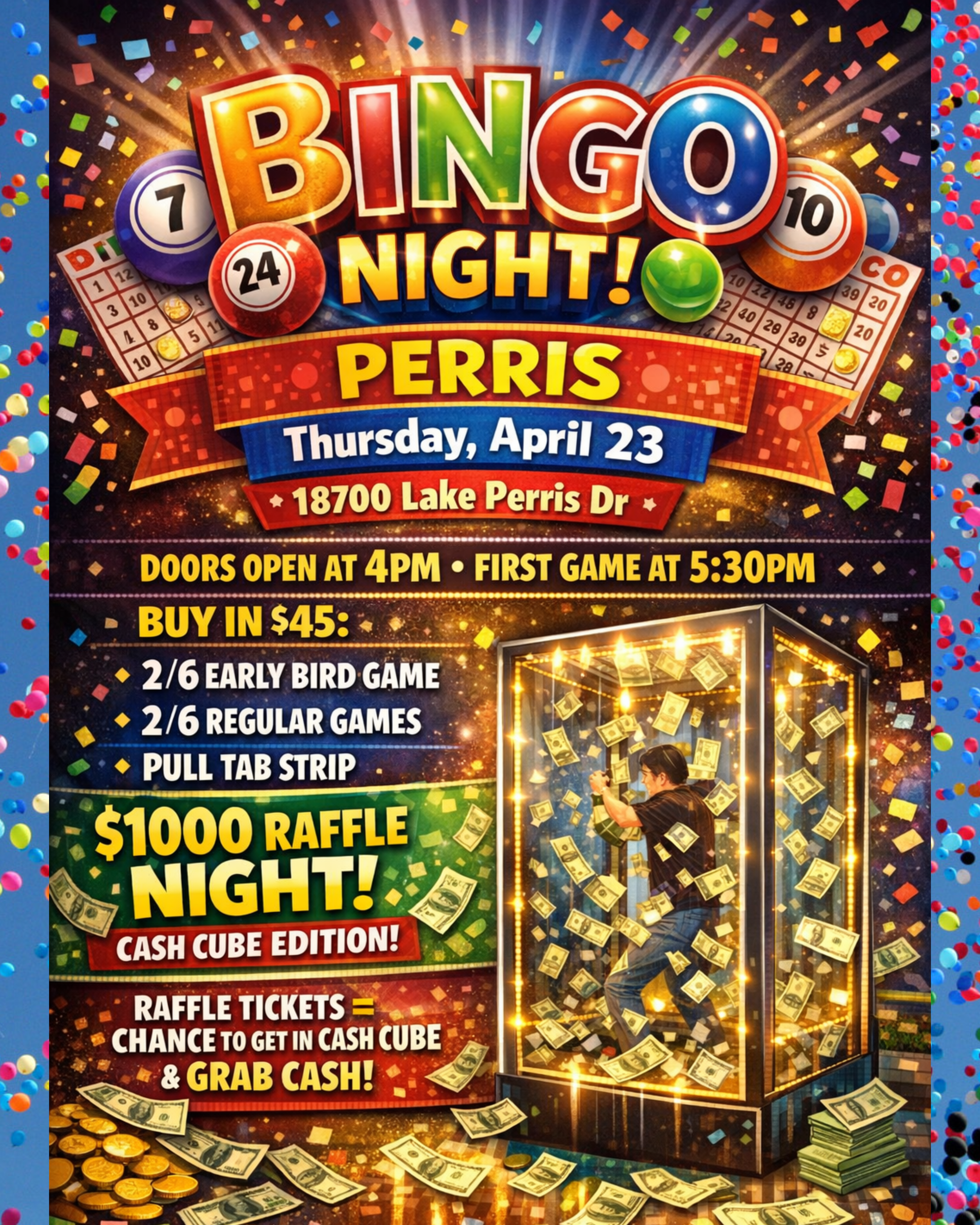 Bingo Nights Perris: 45 Club Night