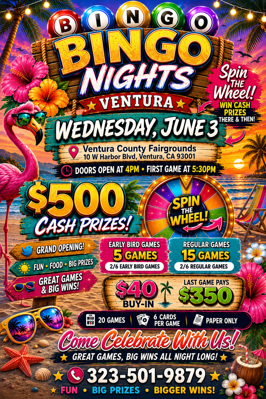 🎉 Ventura Bingo Nights: Spin the Wheel Night 🎉