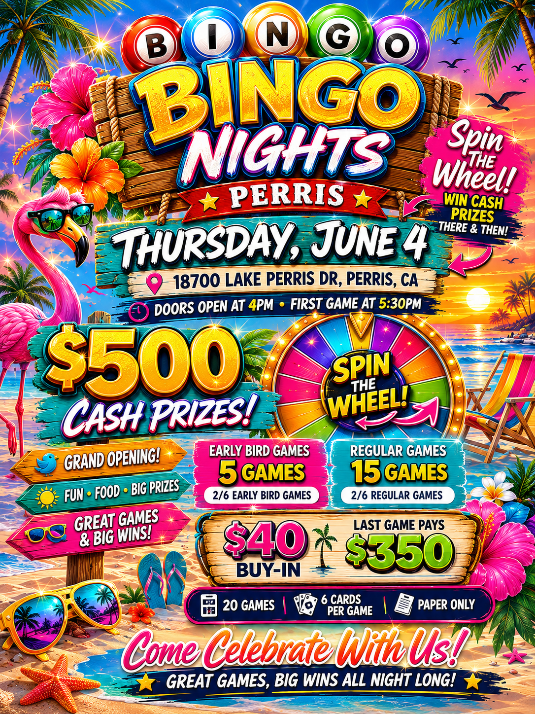 🎉 Perris Bingo Nights — Every Thursday! 🎉