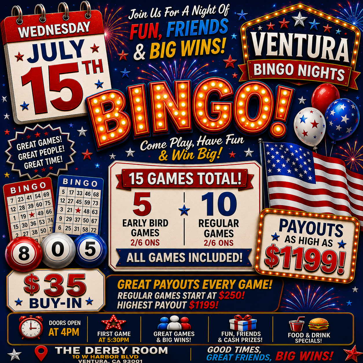 Every Wednesday Bingo Nights