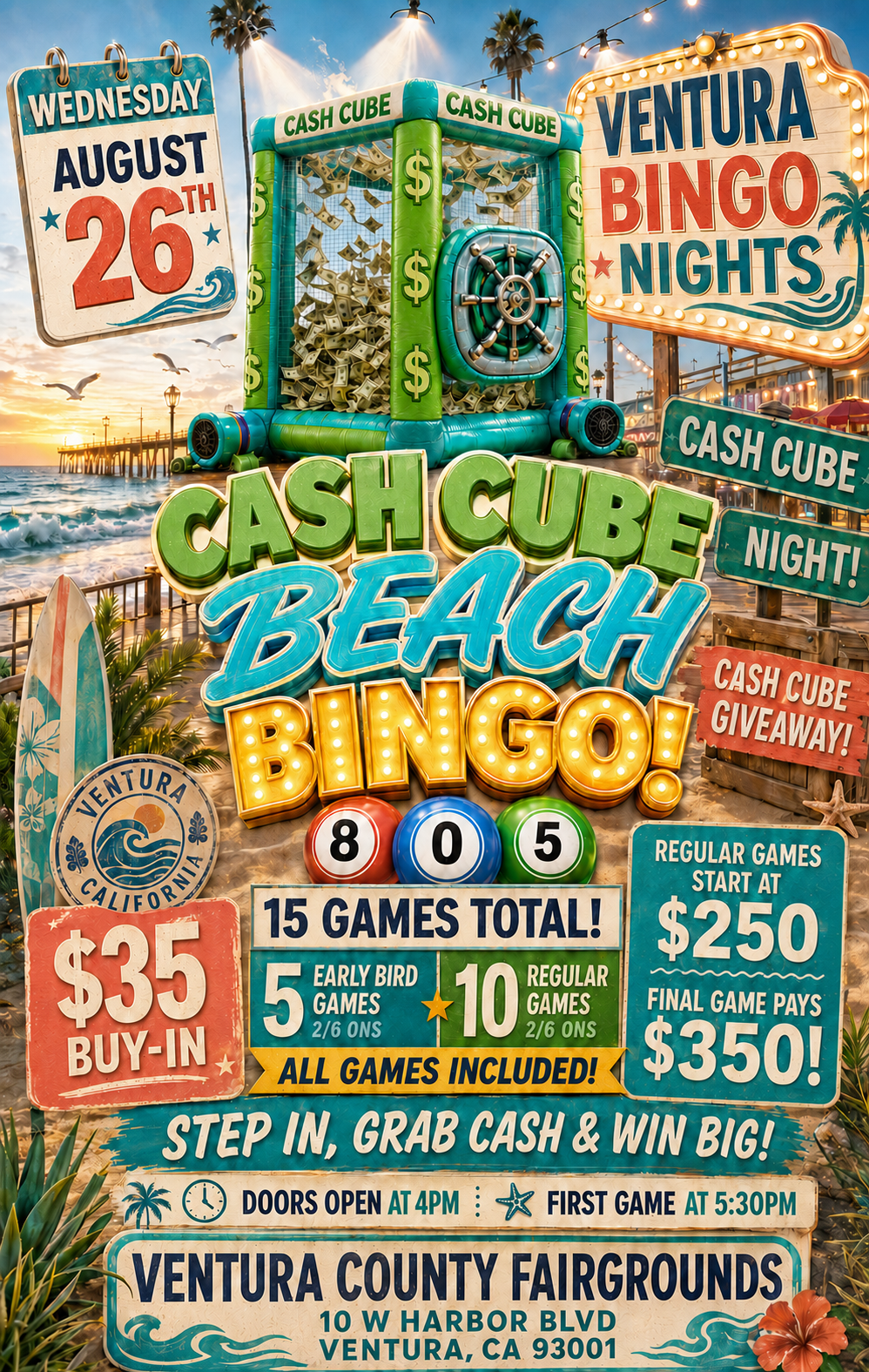 Every Wednesday Bingo Night - Cash Cube Giveaway!