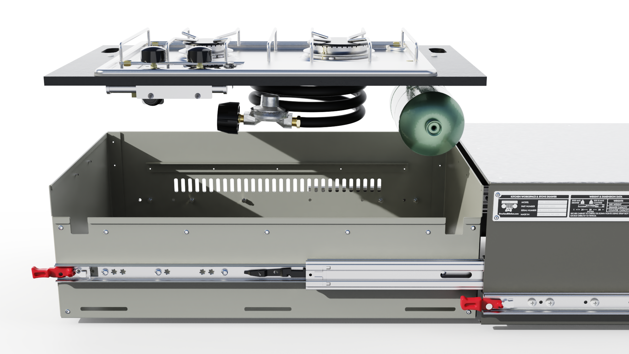 EXM Dual-Burner Propane Cooktop