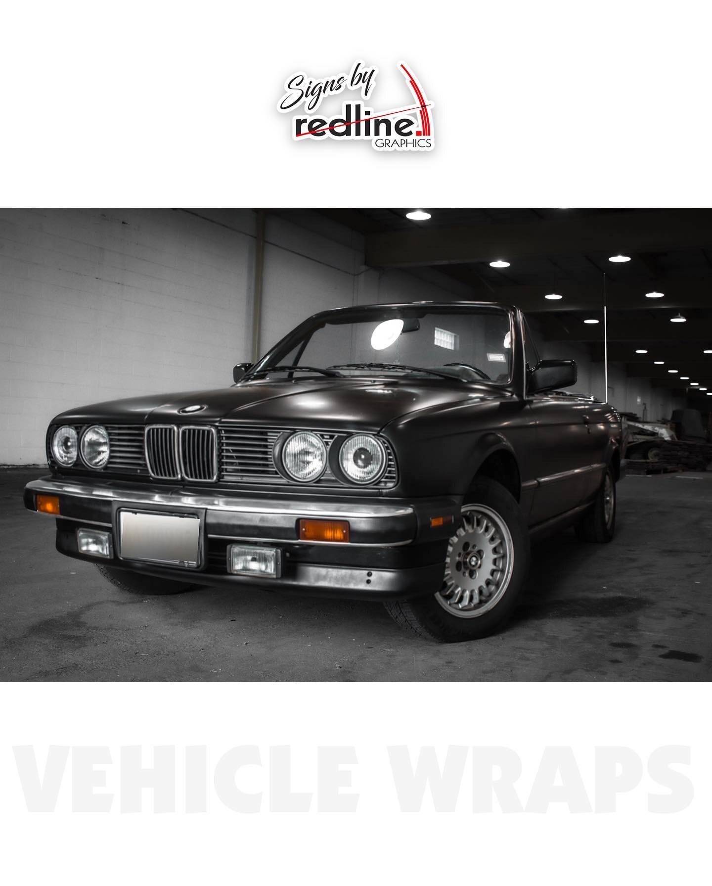 1986 #bmw x Black Matte Wrap 

💥Bring your vehicle to life and stand out from the competition! We offer full color-change wraps to make your personal vehicle feel brand new, as well as commercial wraps, providing advertising that works, 24/7.