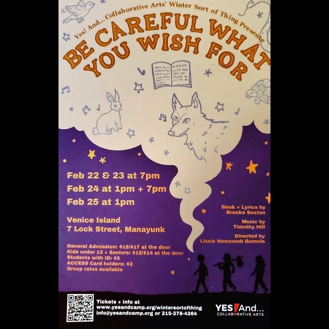 Next thing! I'm stage managing a group of amazing kids this winter and we'd love to see supportive faces out in the audience for this wonderful, funny, heart warming show. Don't worry, it's not CATS.