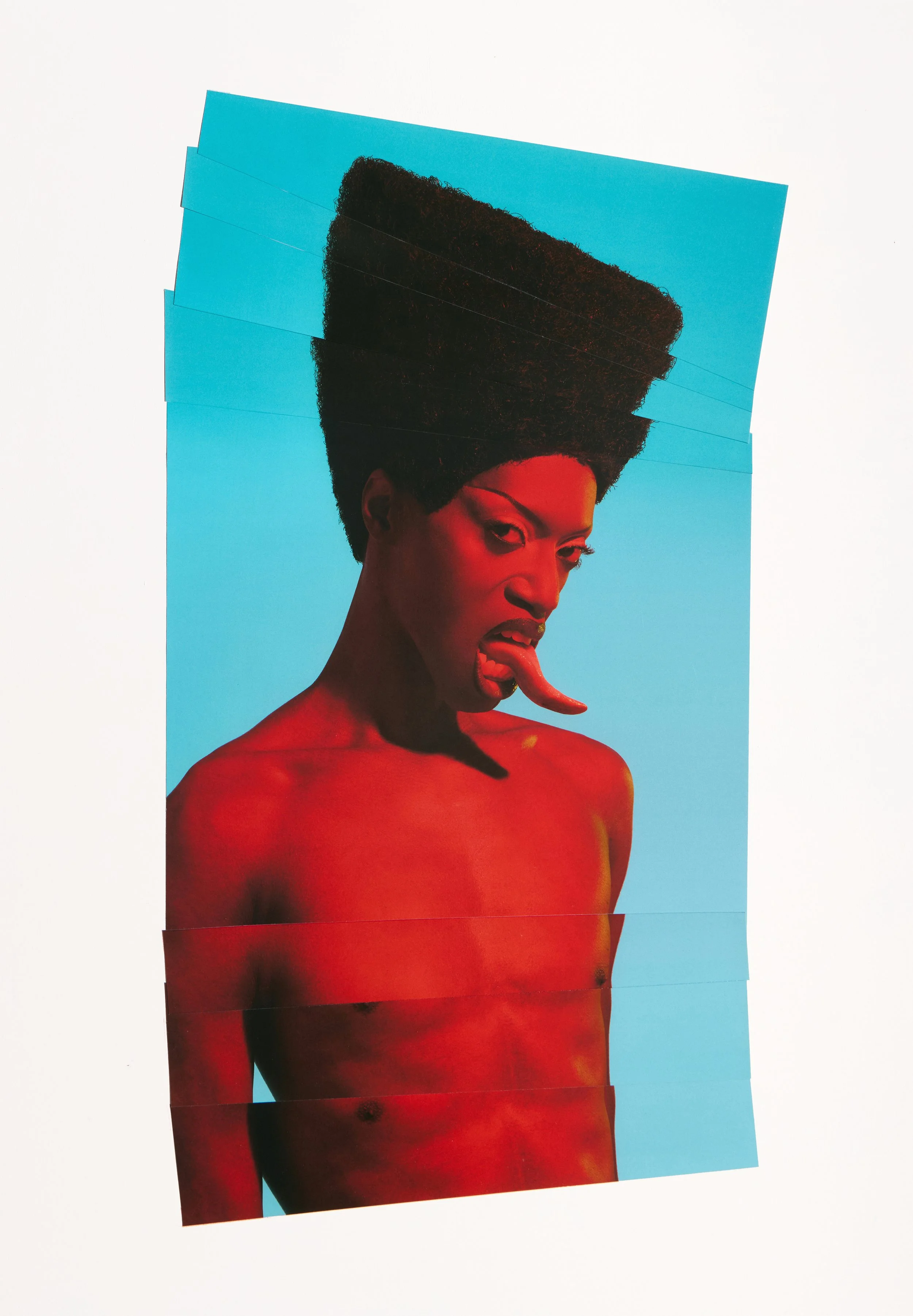 Black peppa and Matt Ford Collage portrait art with tongue