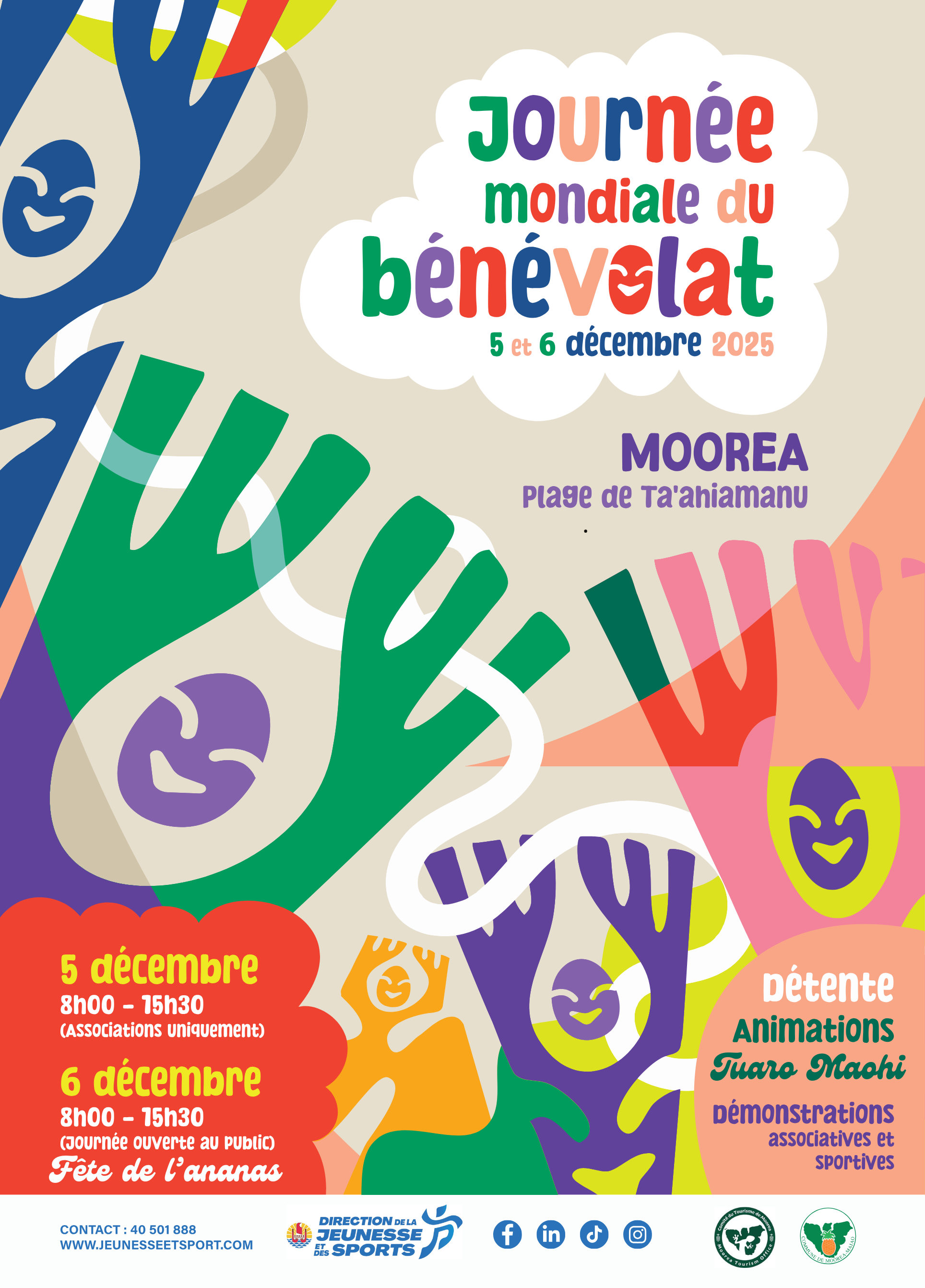 Journée Mondiale du Bénévolat 2025 : un événement ludique &amp; festif à Moorea les 5 et 6 décembre