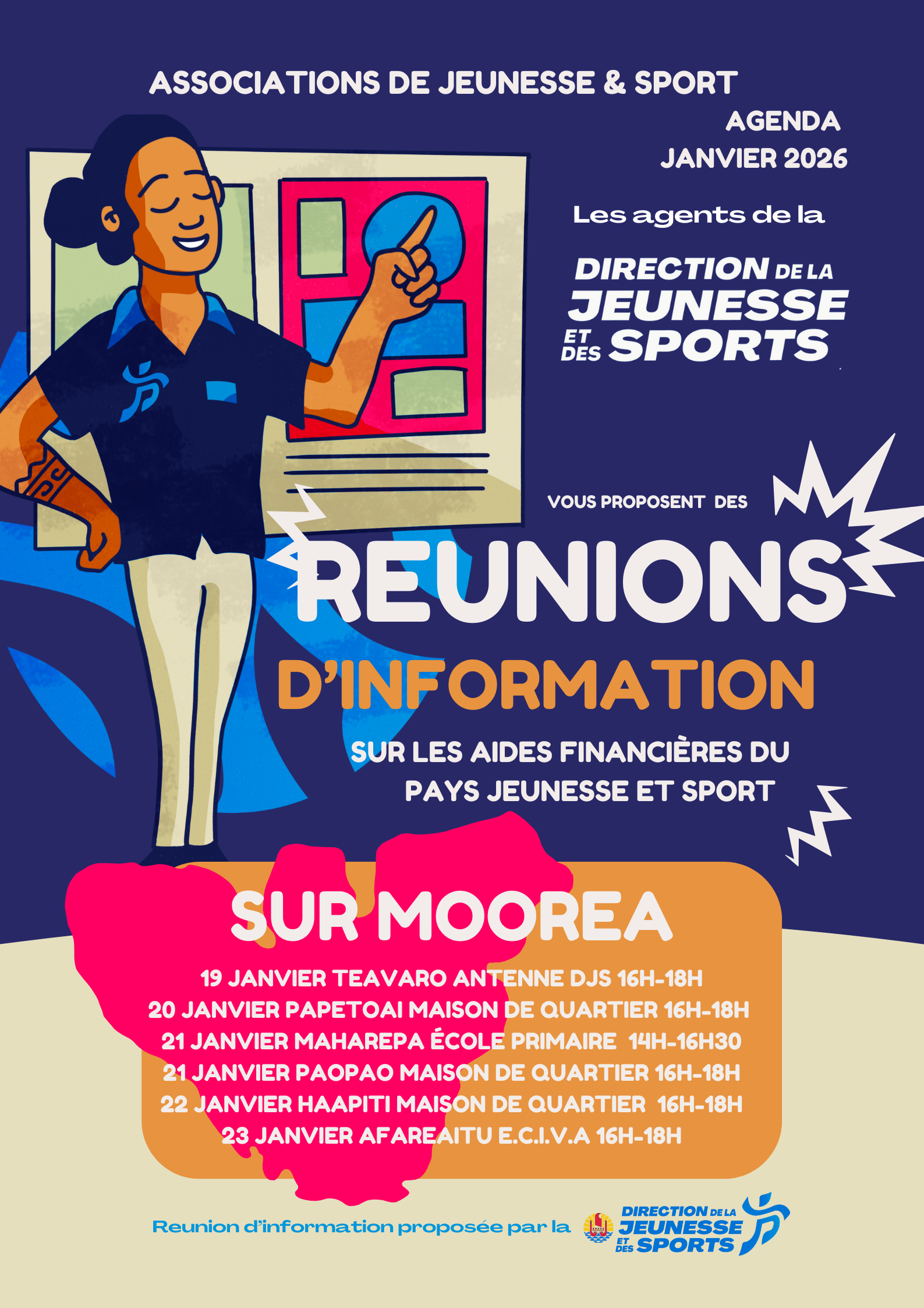 Réunions d'information : campagne de subventions 2026 pour les associations de Moorea