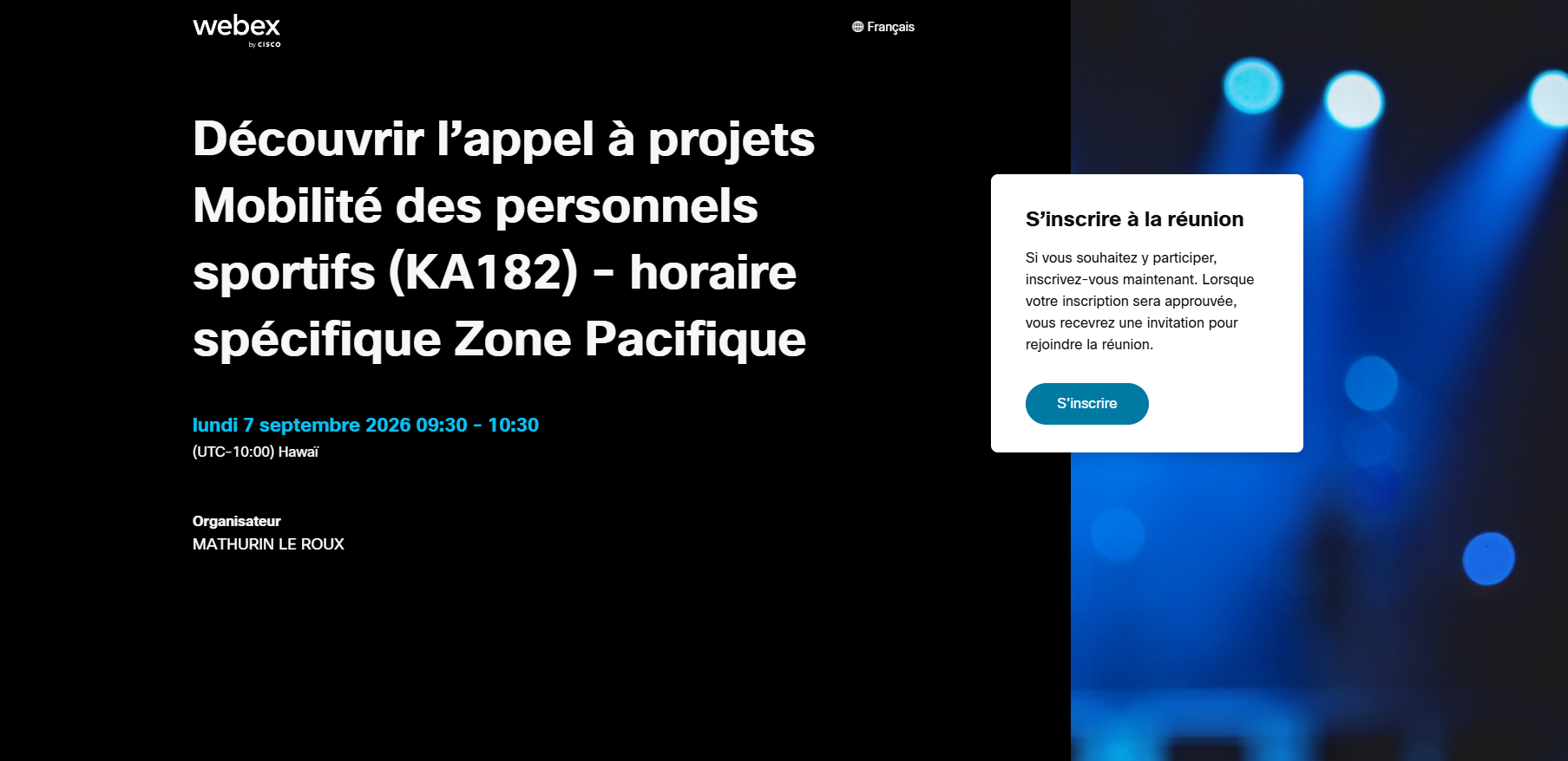 Erasmus+ Sport : webinaire de présentation de l'appel à projets « Mobilité du personnel sportif »