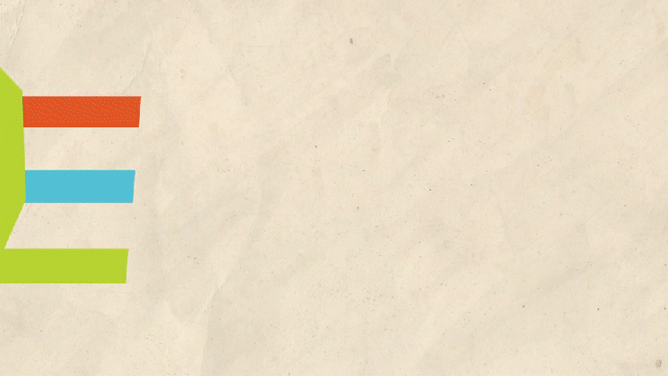 Animated underground worms with colorful stripes and small hexagons on a textured beige background.