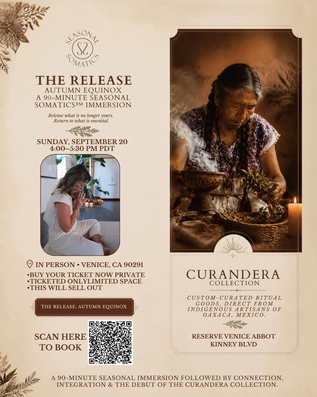 The Release in-person Autumn Seasonal Immersion + Curendera Collection Release Event