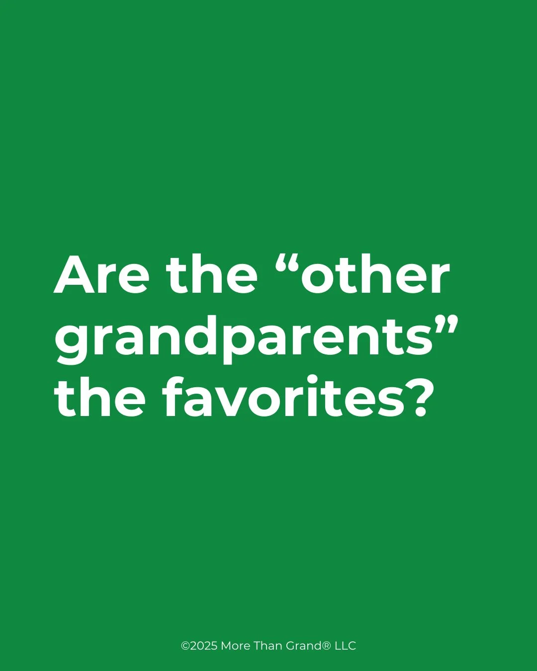 Being the "other" grandparents is one of the hardest parts of modern grandparenting. The pain of feeling less important, less loved, less included is real.
But here's the truth: consistent, supportive grandparents will always be valued.