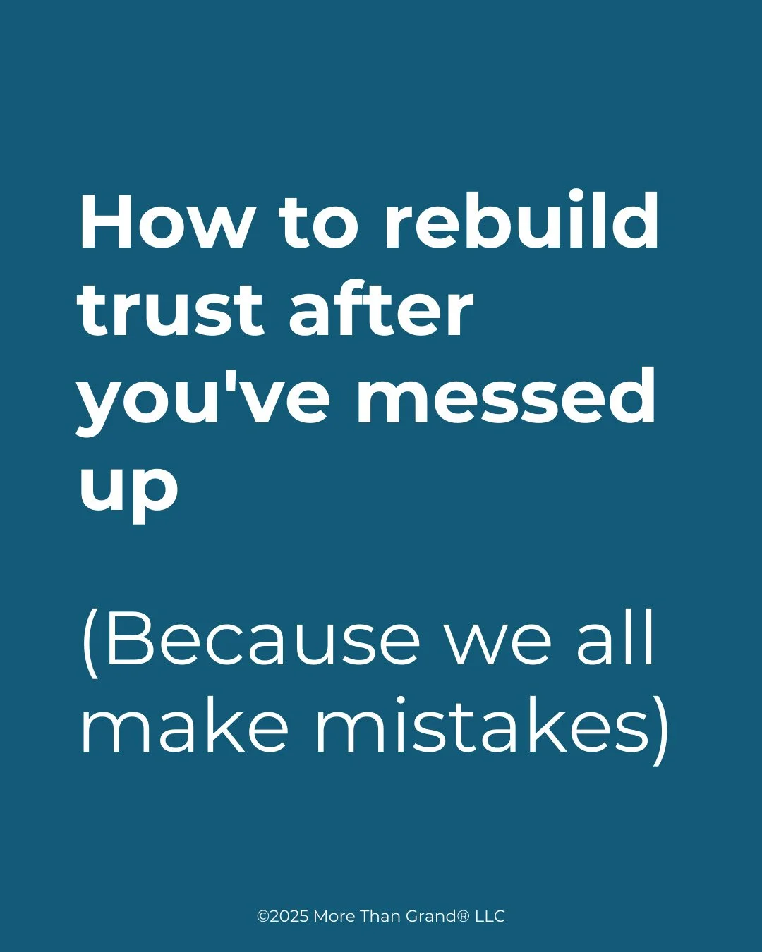 Messing up doesn't make you a bad grandparent—it makes you human! 
What matters is how you respond when you realize you've caused harm.
Real apologies include responsibility, change, and patience. Trust can be rebuilt, but only if you kee