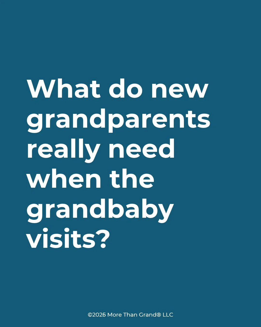 When I asked grandparents what worried them about getting ready for visits, 47% said they were afraid of making the wrong choices. Another 38% weren't sure what was really needed.⁠
⁠
So I asked parents what they actually use at grandparents' houses. 