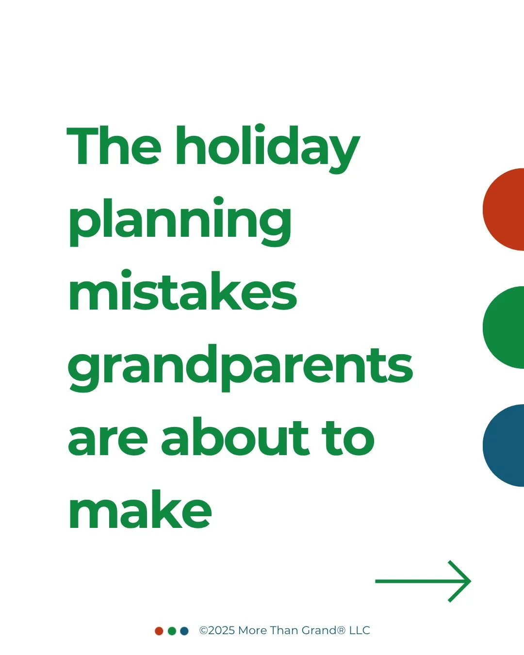 The biggest holiday mistake? Assuming you know what your family wants instead of asking what would work best for them.⁠
⁠
This year can be different. Get A Grandparent's Guide to Happy Holidays and learn how to plan celebrations everyone can enjoy.⁠
