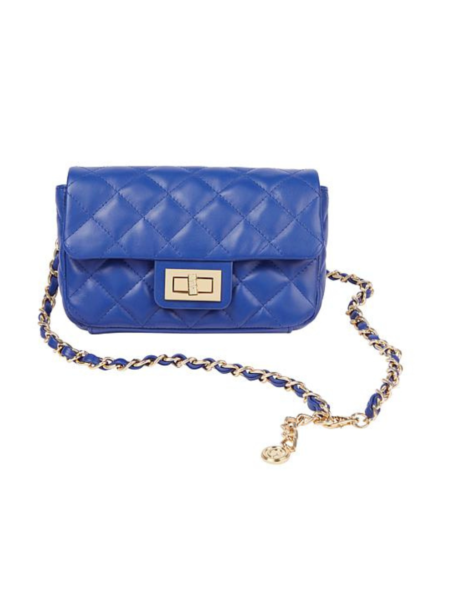 Diamond Quilted Leather Belt Bag