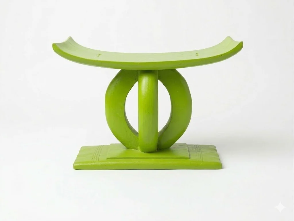 AS6 Asante stool Ghana 22''L x10''Wx14''H