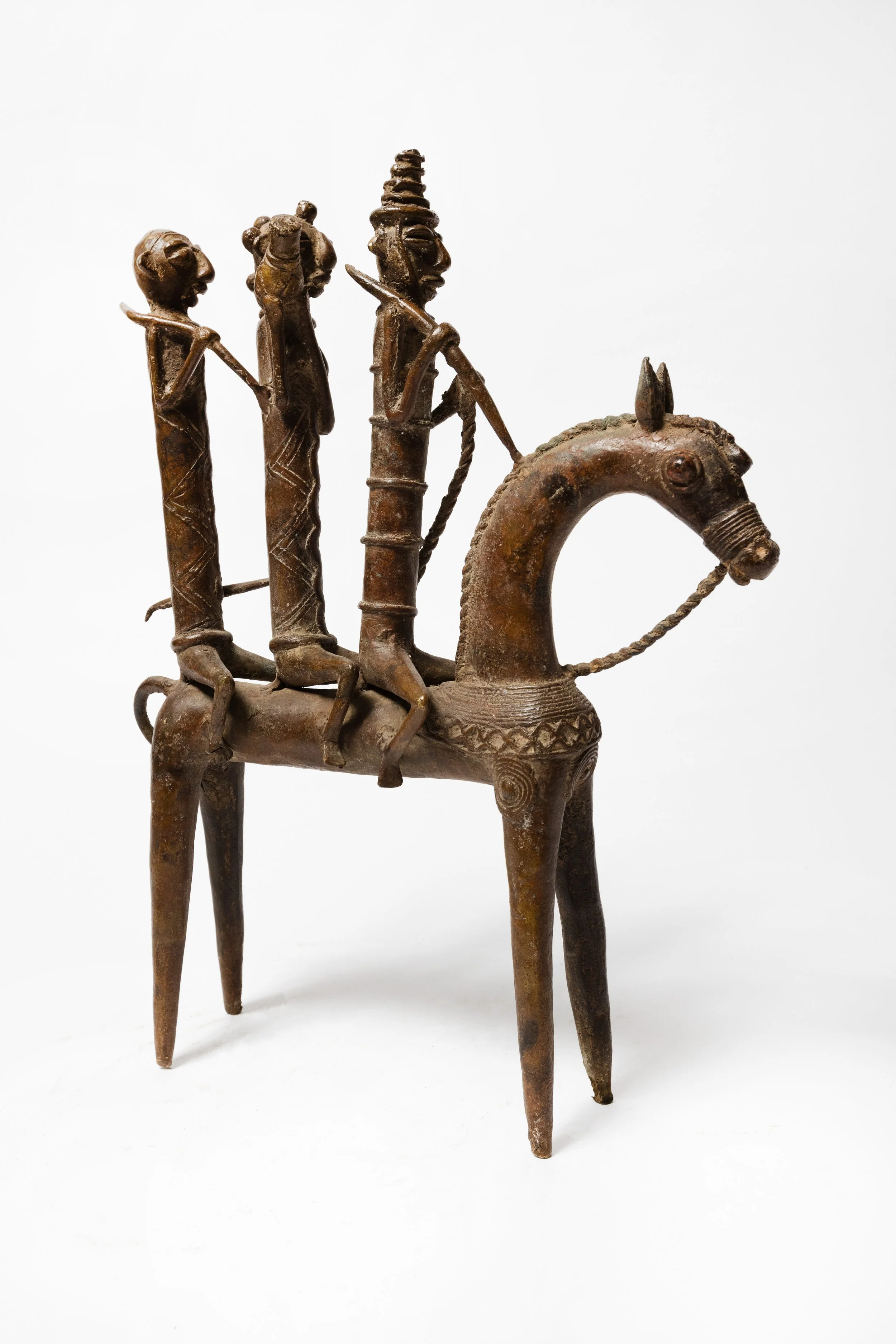 Kotoko Bronze Eqeustrian Riders 14''L x 19''H