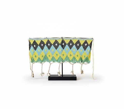 T7 Kirdi  Beaded Apron 16''W x 13''H