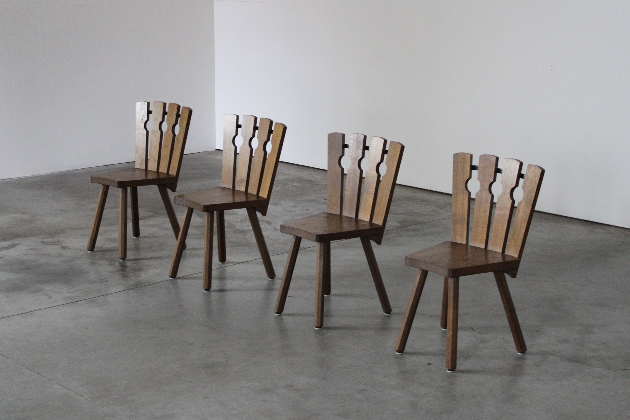 Set of 4 Oak Dining Chairs