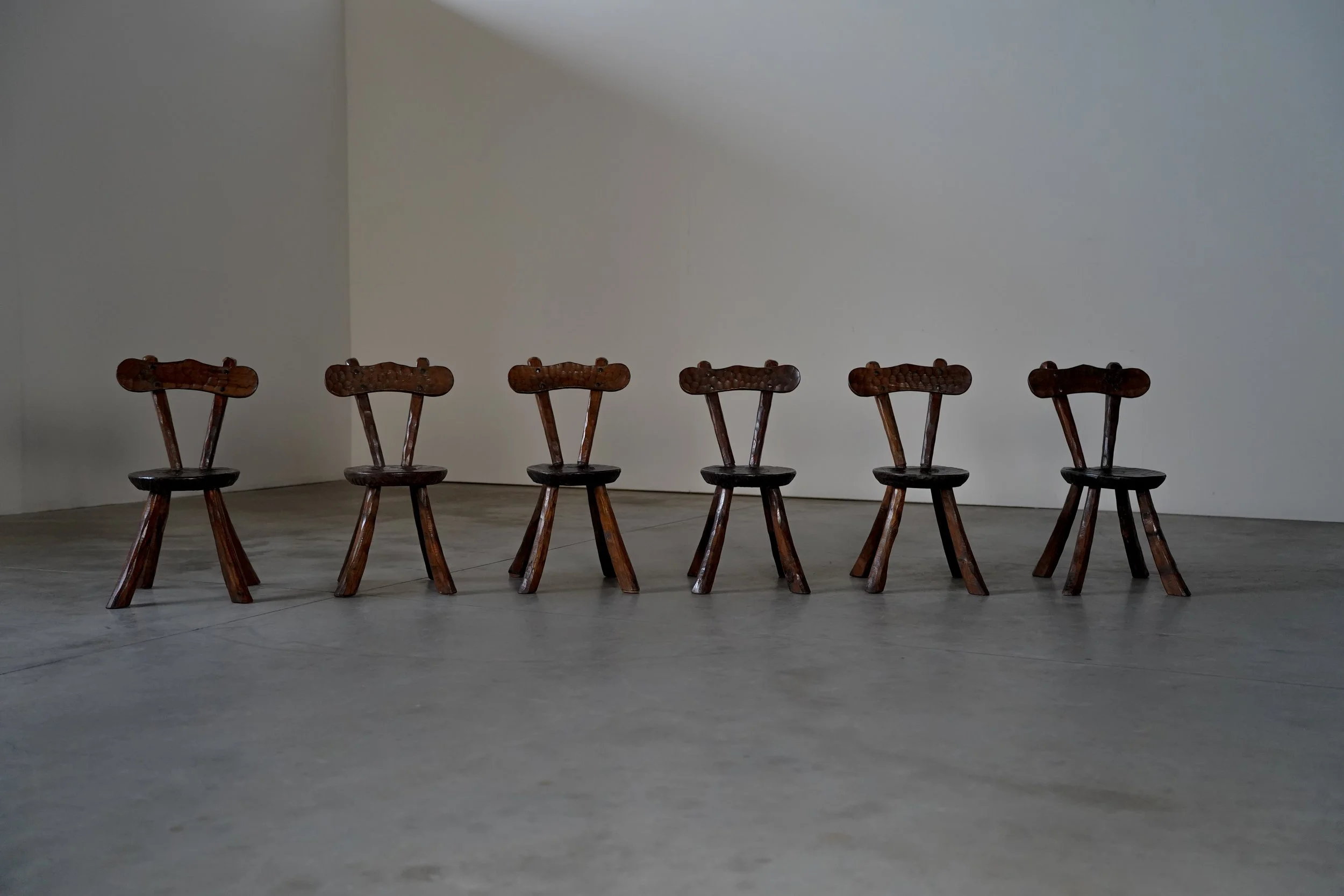 HANDCARVED WOODEN DINING CHAIRS