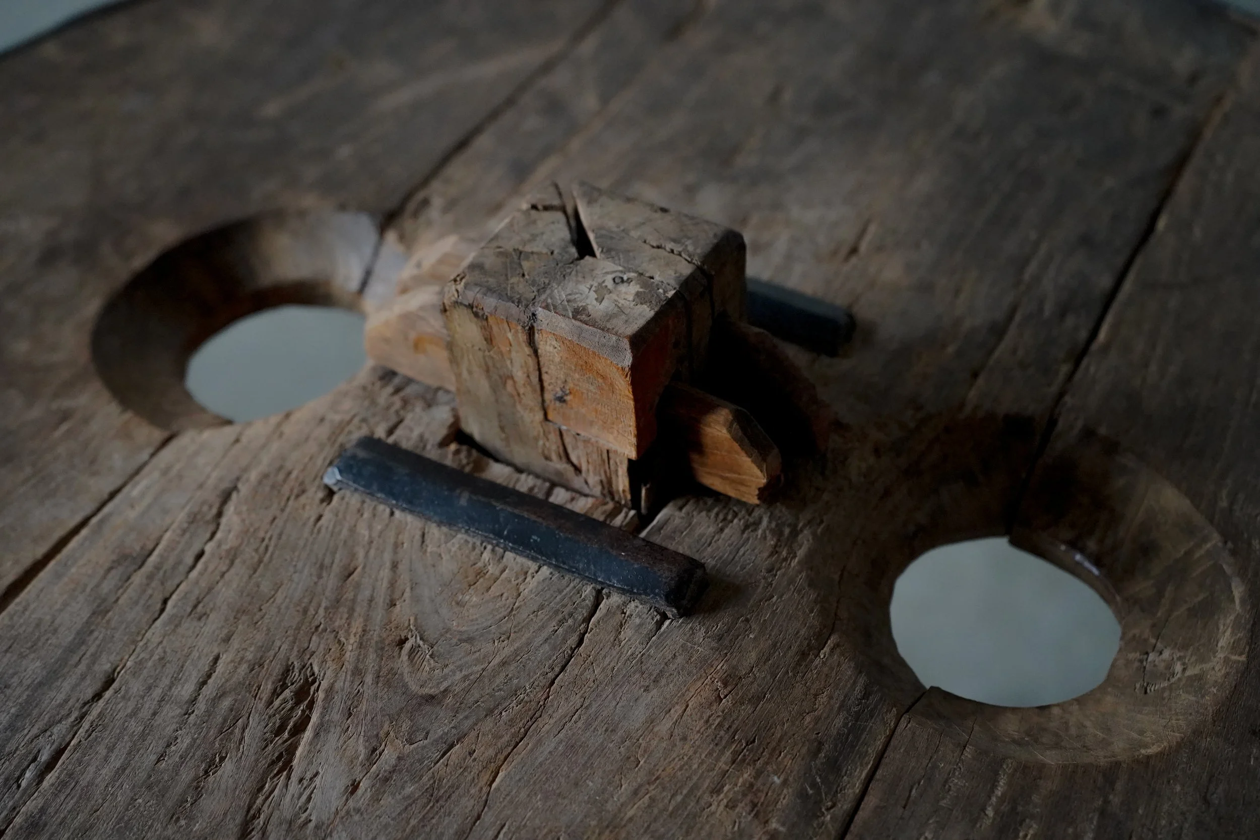 SPANISH OAK SIDE TABLE