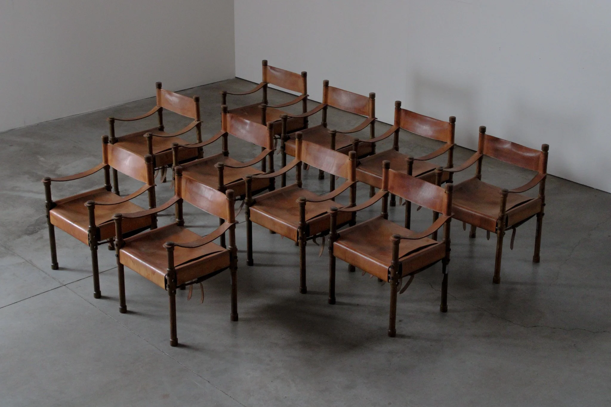 Large Set of Safari Dining Chairs