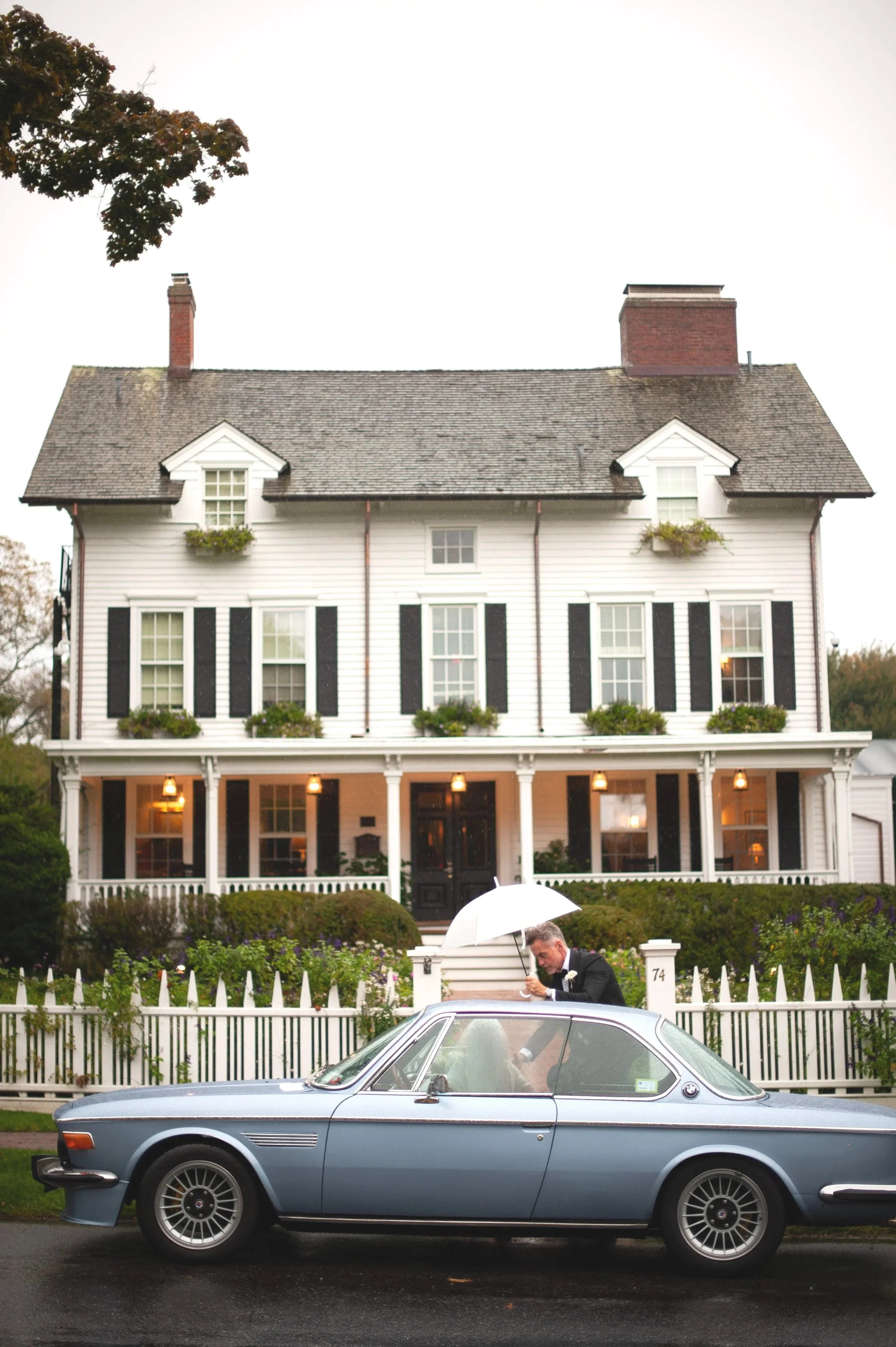 Luxury and Modern Floral Event design at a classic Hamptons wedding at The Hedges Inn in East Hampton.