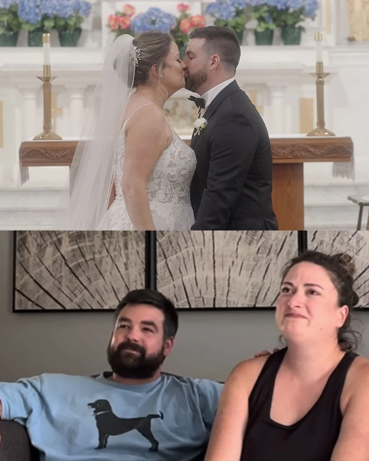 ✨Franny and Joe&rsquo;s first reaction to their wedding video✨