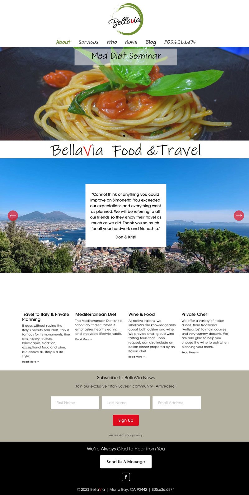Bellavia website - Morro Bay, CA