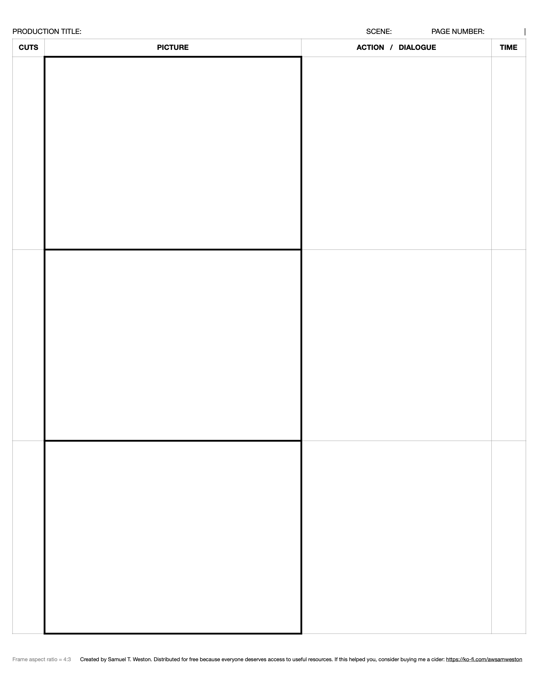 Samuel T. Weston's Film Industry Templates