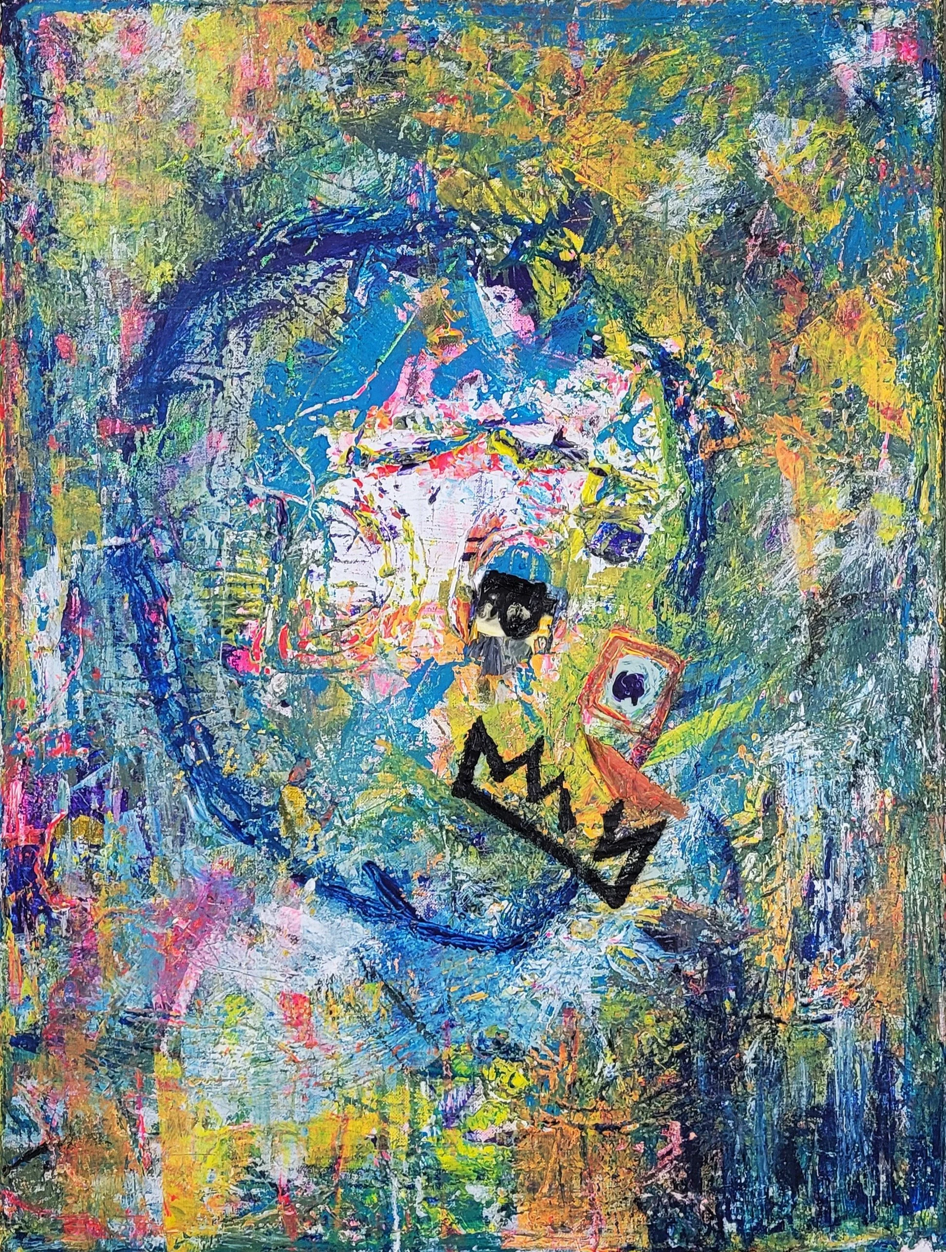 Layers of Me, 2023; acrylic, washi on stretched canvas; 18x24” - Click on the image to contact Roshan to discuss pricing