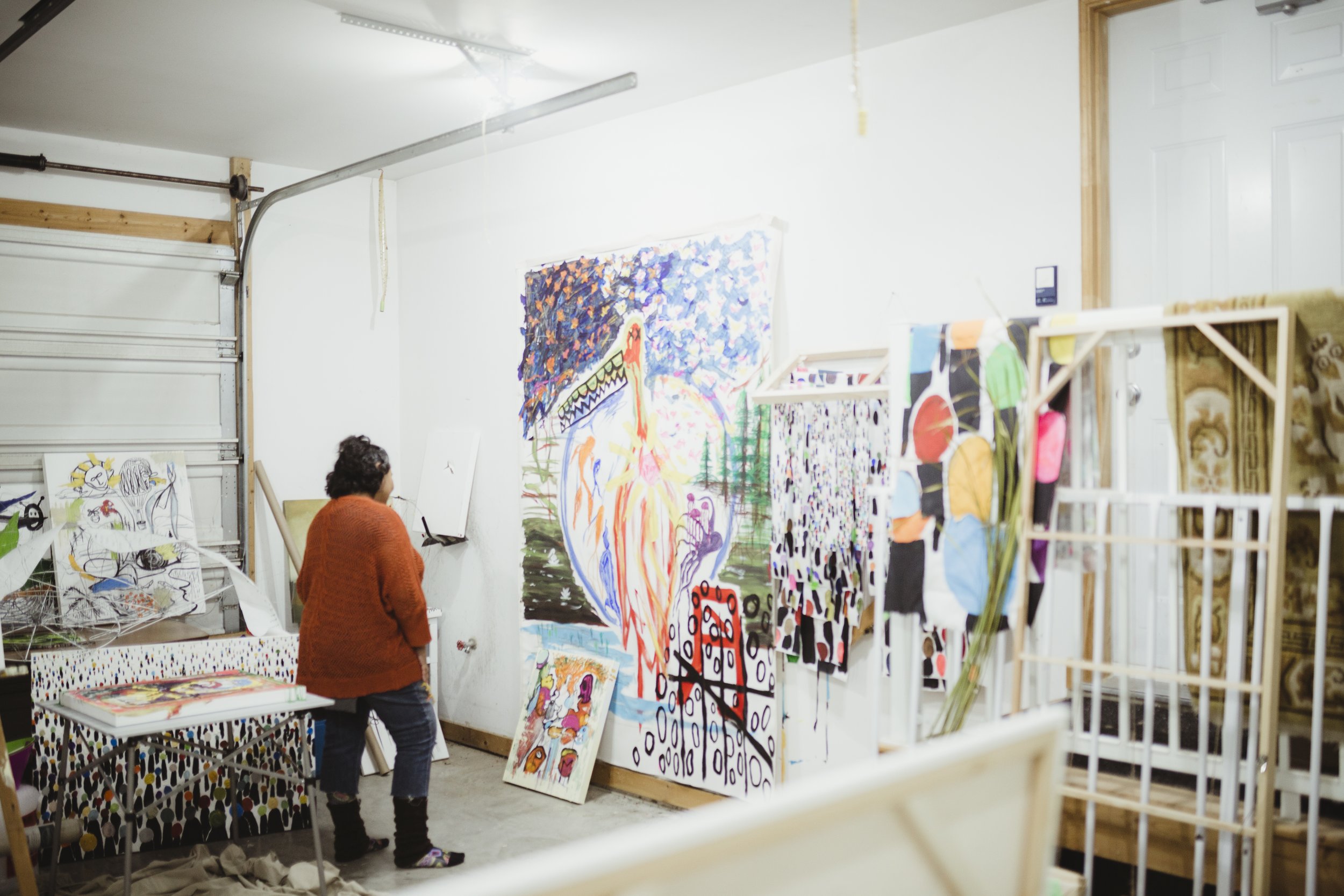 Roshan in studio. Photo: Danielle Petti