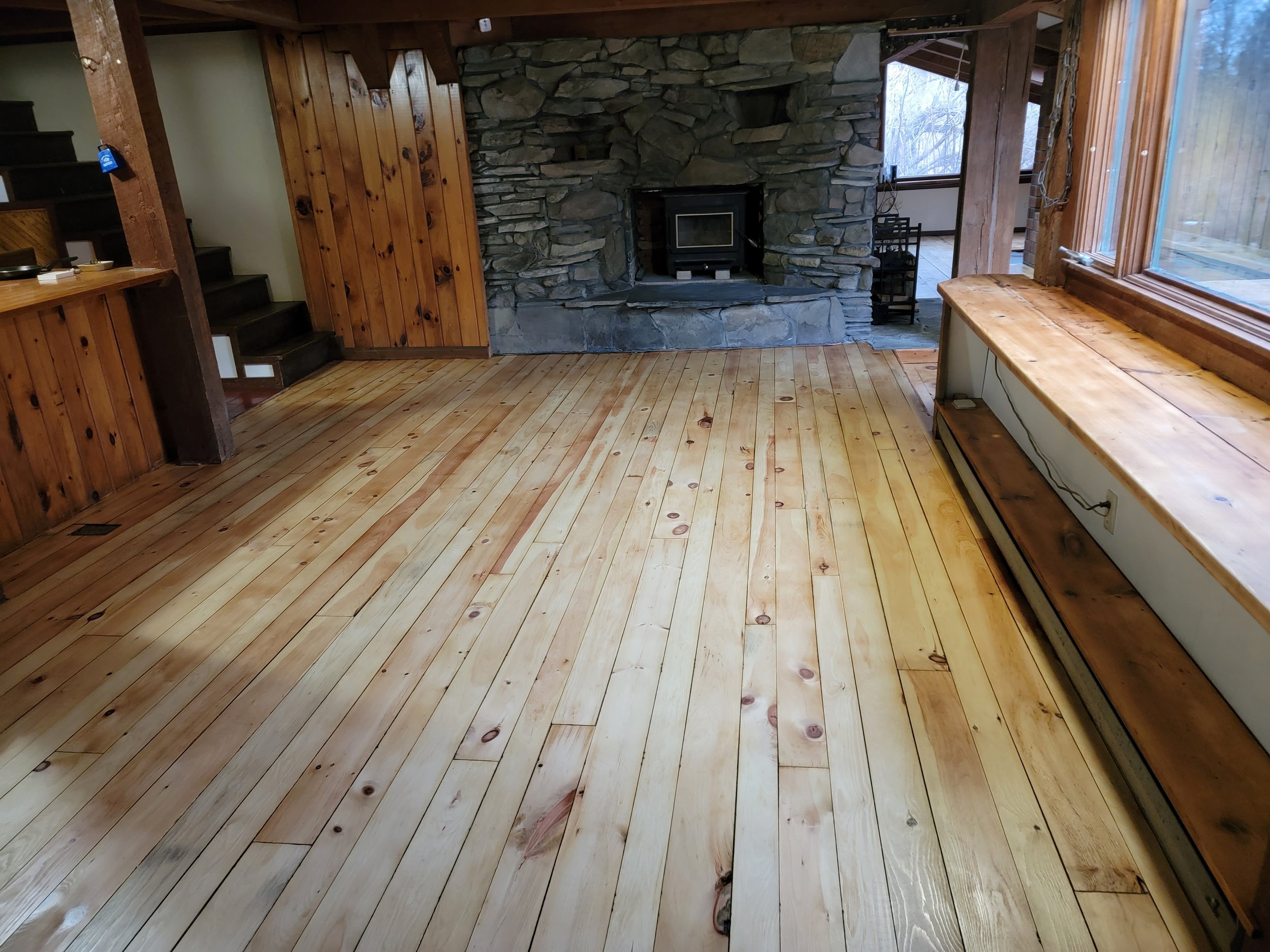 Refinished Pine Floor