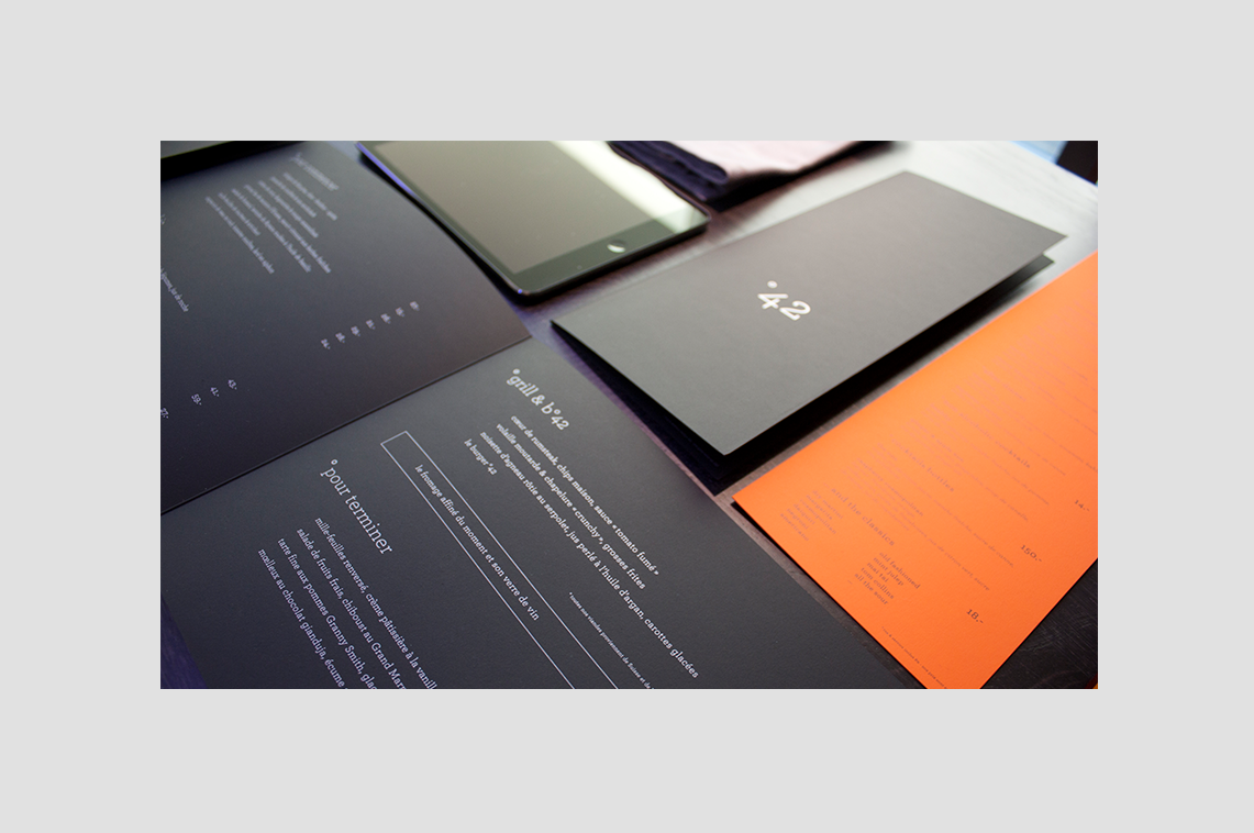 Carte des mets rooftop°42