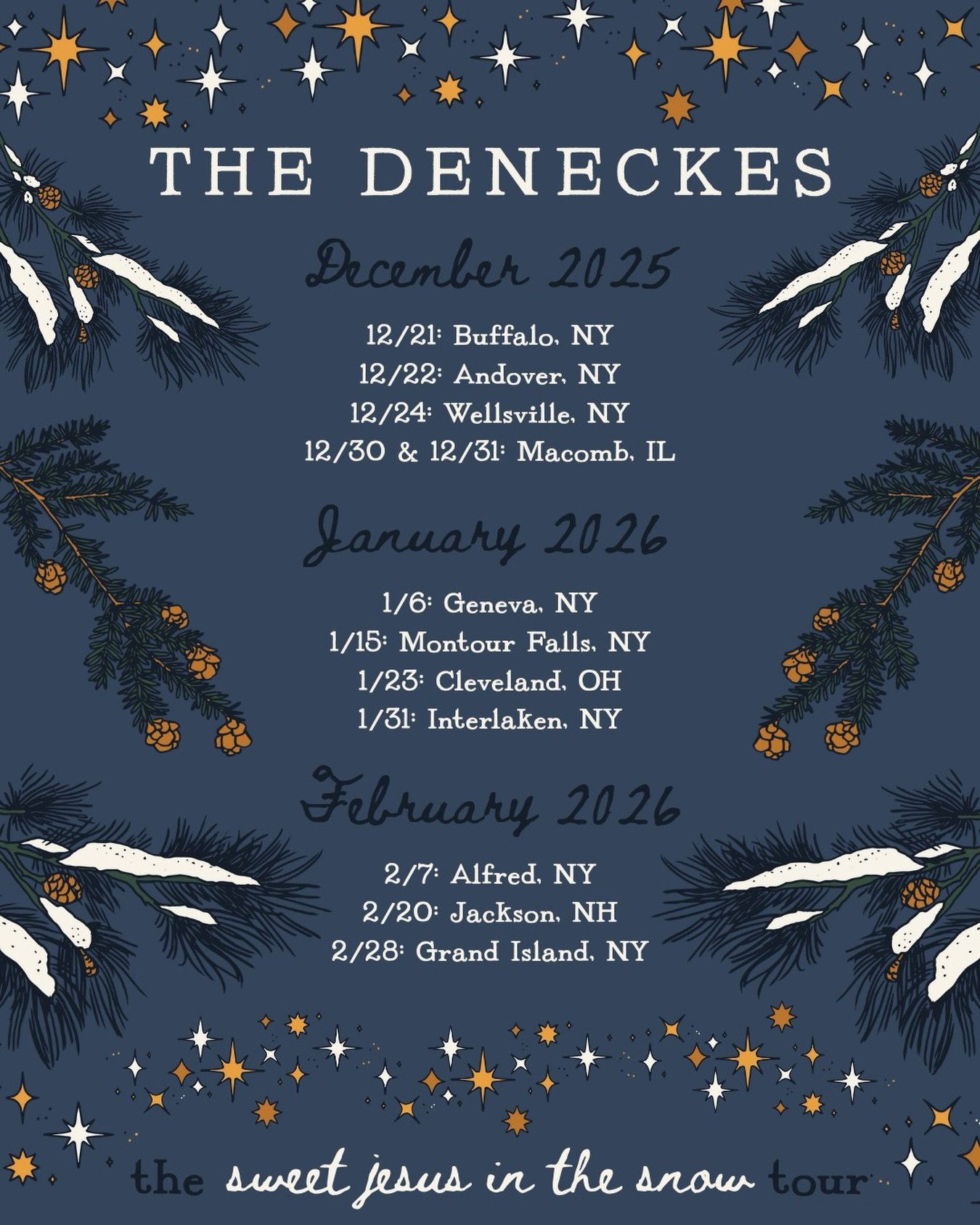 Winter is unfolding and we are preparing for another flurry of musical engagements ❄️ join us on the sweet jesus in the snow tour this winter. All the details are on our website ✨

#ontour #winter #sweetjesusinthesnow