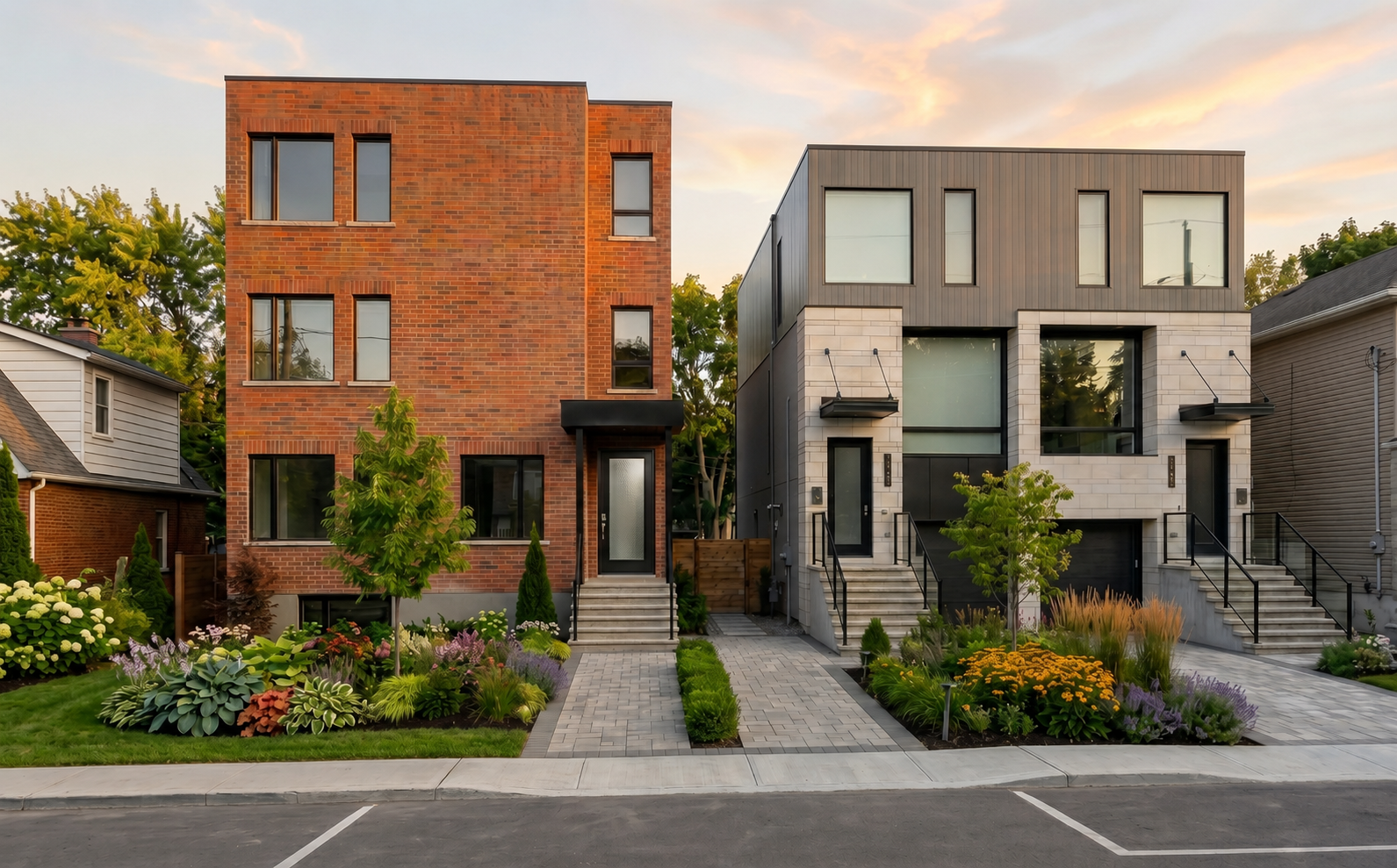 Semi- detached, low rise apartment - Bohemio design group