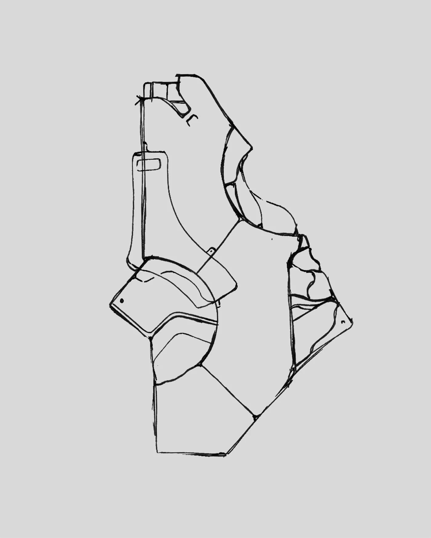 Second sketch for 3D still and motion design sci fi object