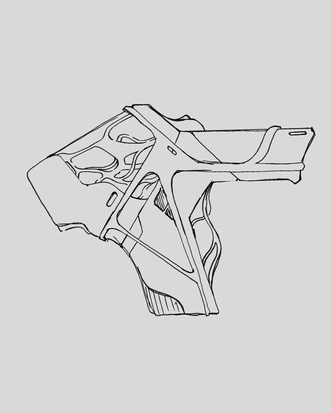 Third sketch for 3D still and motion design sci fi object
