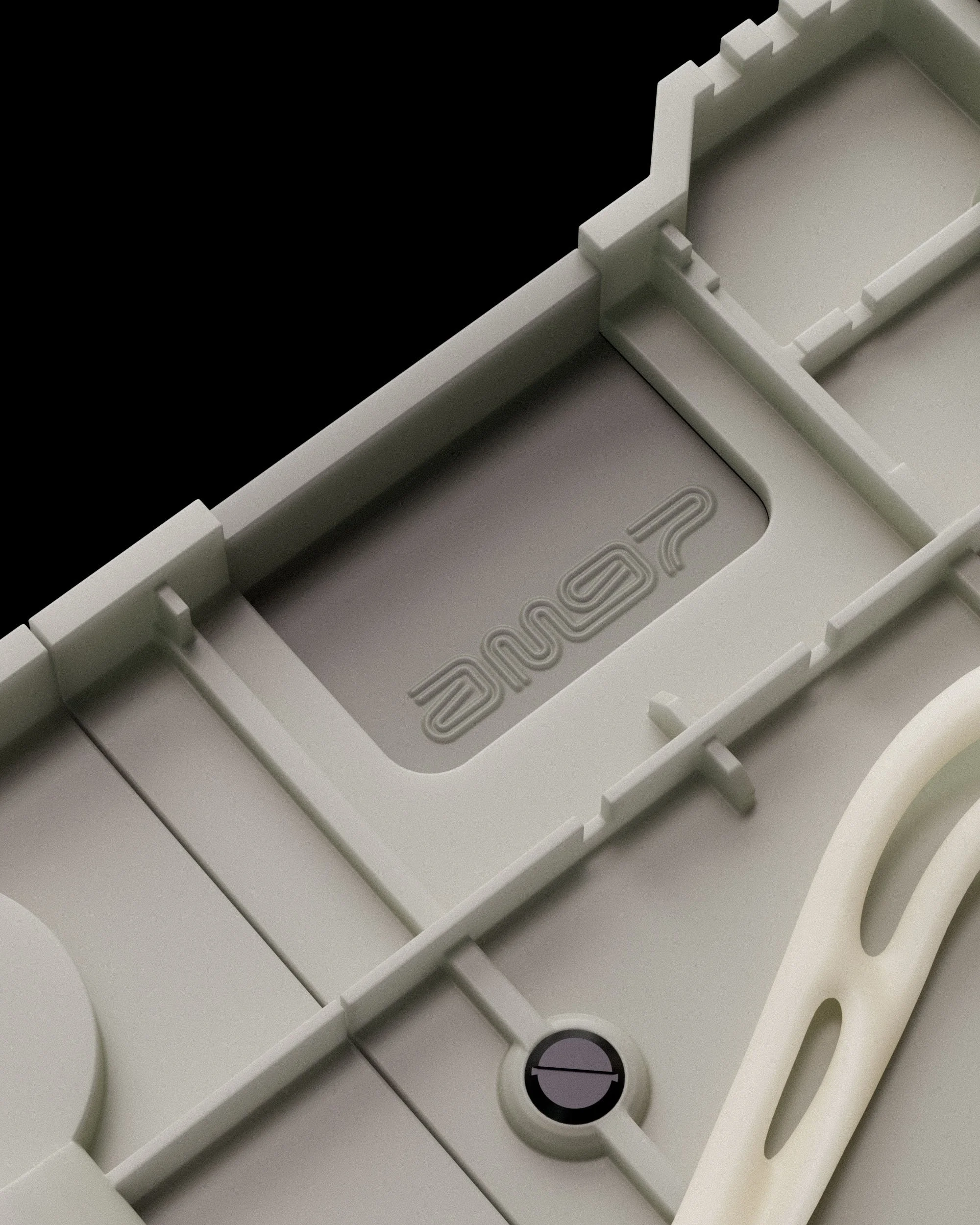 Extreme close up of complex manufactured object