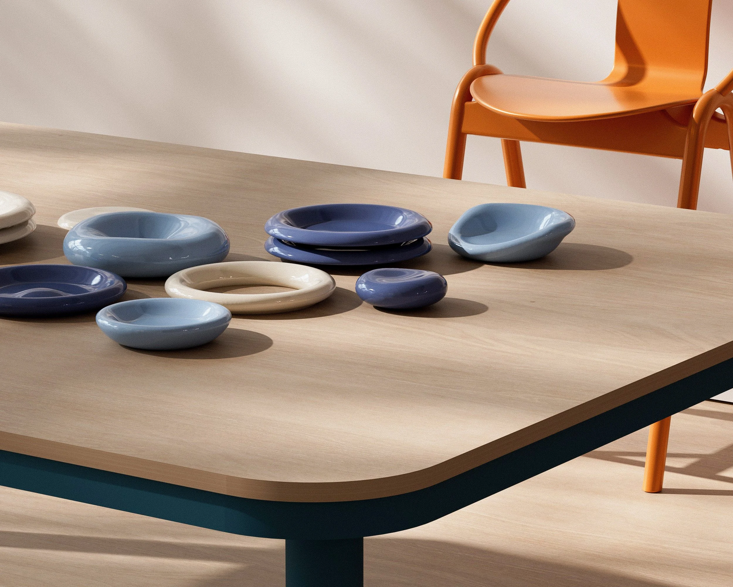 CG Still image of plates on a table